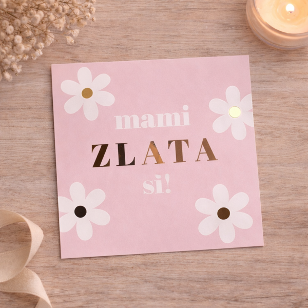 Vizitka mami zlata si