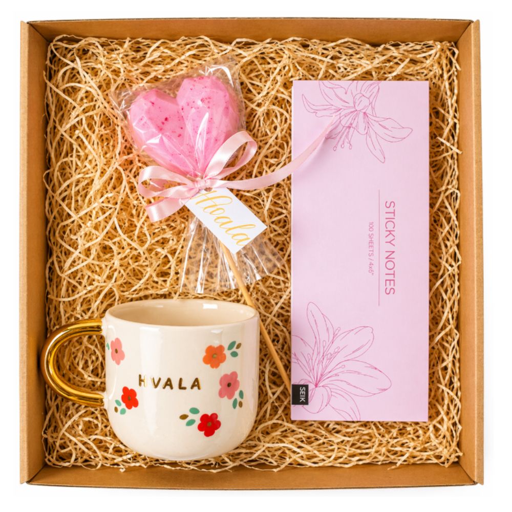 Personalizirani darilni paket s sticky notes (1) Darilni paket - Cici skodelica, milo in Sticky notes - slika 1