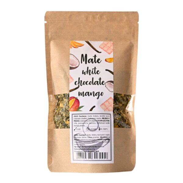 MATE z belo čokolado in mangom